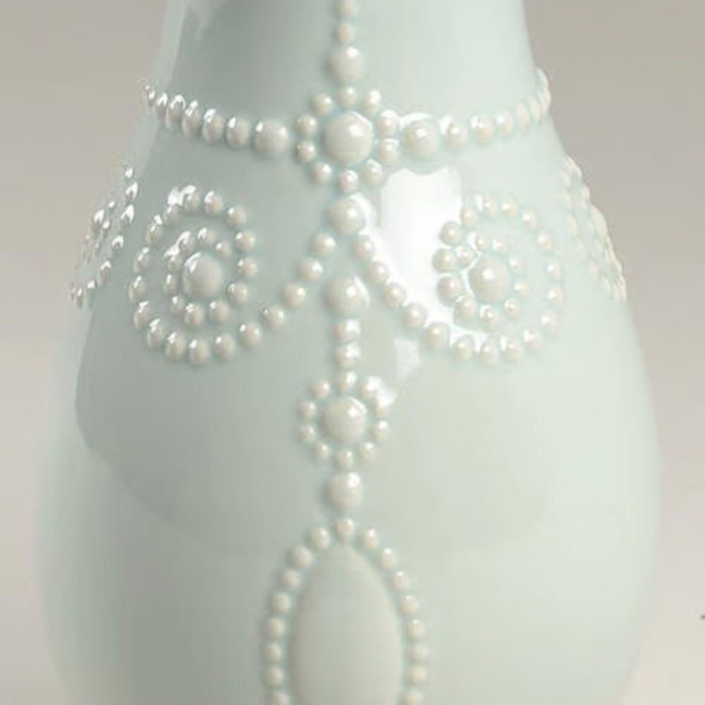 NWT French Perle Ice Blue Fluted vase